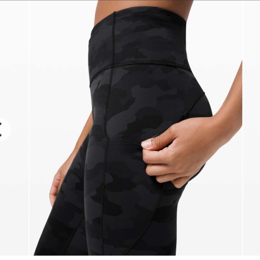 Lululemon Fast and Free Brushed Fabric High Rise Tight 28” Heritage 365 Camo